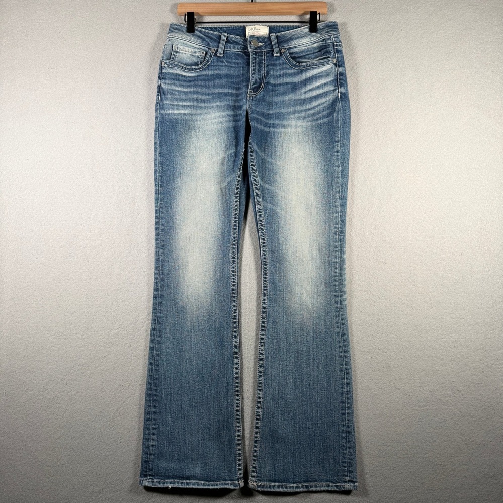 BKE Stella Mid-Rise Bootcut Jeans Medium Wash Blue 28R ABK564 Womens